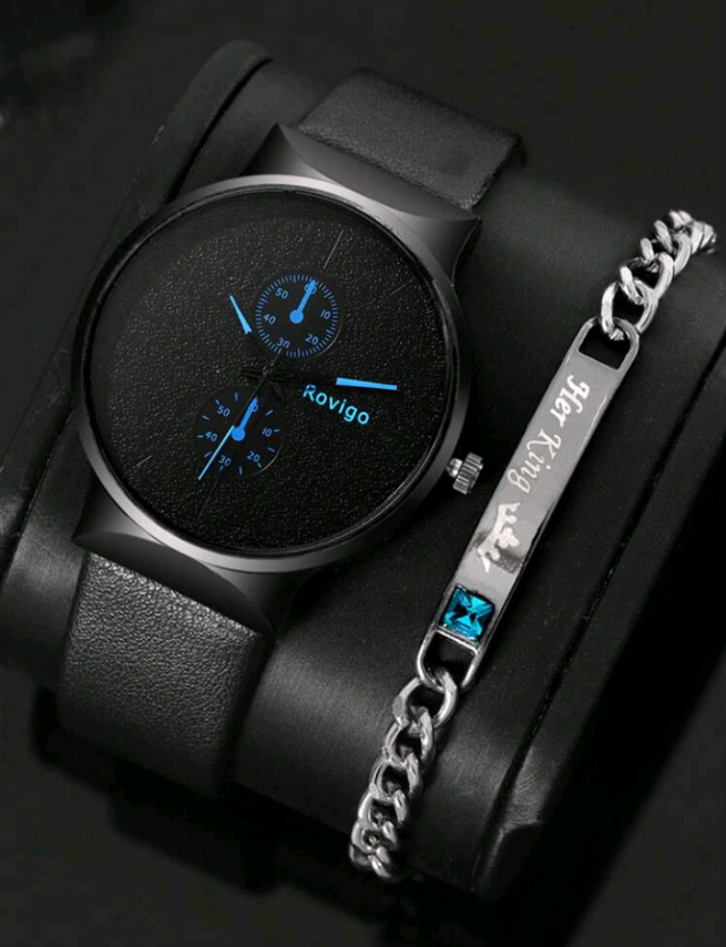 Ensemble de 2 montres à quartz et bracelets